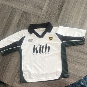 Kith Kids White, Black and Green Jersey